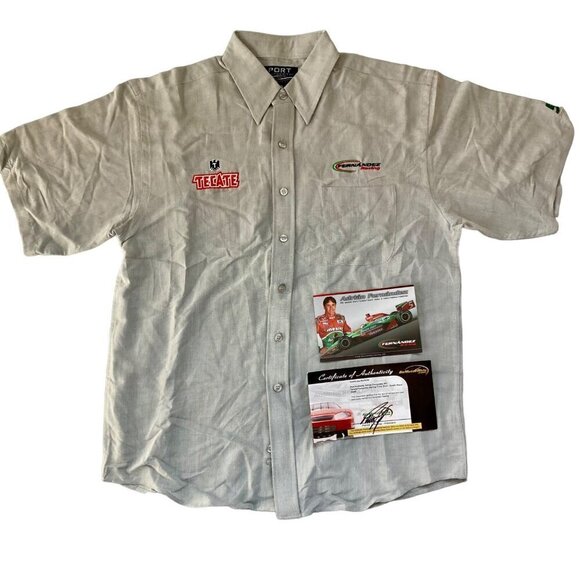 Adrian Fernandez Racing #51 Crew Shirt RACE-USED Size S w/ COA IndyCar Tecate - Picture 1 of 8